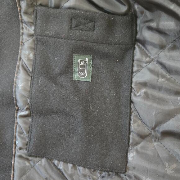 Lyle & Scott Scotland Cashmere Wool Blend Black Mens Jacket XL - Picture 2 of 9